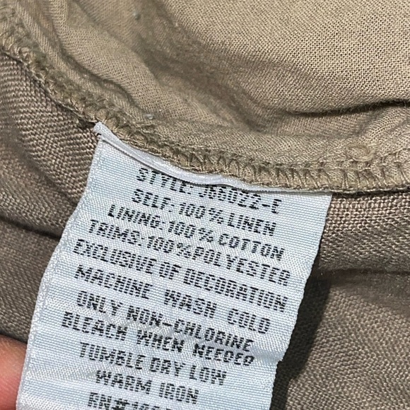 JOHNNY WAS lael Floral Embroidered Linen Wide Leg Pants Boho Summer County Club - Picture 9 of 9